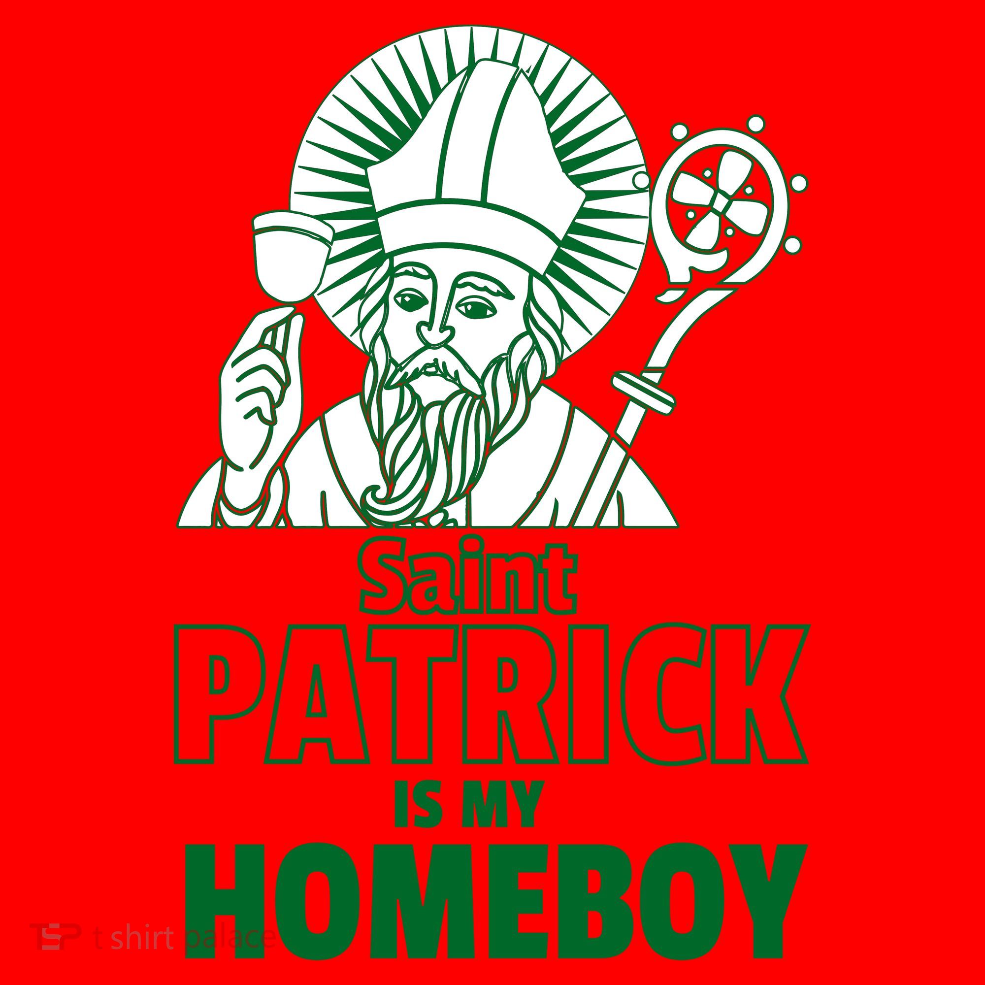 St. Patrick Is My Homeboy Funny Irish Santa Hat