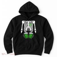 St. Patrick's Day Beer Rib Cage Skeleton Hoodie thumb 0