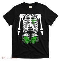 St. Patrick's Day Beer Rib Cage Skeleton T-Shirt thumb 0