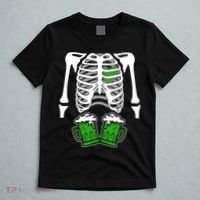 St. Patrick's Day Beer Rib Cage Skeleton T-Shirt thumb 5
