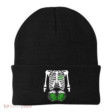 St. Patrick's Day Beer Rib Cage Skeleton Beanie