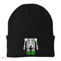 St. Patrick's Day Beer Rib Cage Skeleton Beanie thumb 0