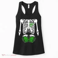 St. Patrick's Day Beer Rib Cage Skeleton Women's Tank Top thumb 0