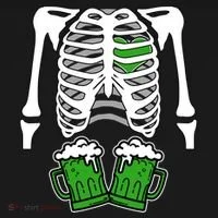 St. Patrick's Day Beer Rib Cage Skeleton Women's Tank Top thumb 5