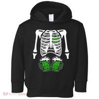 St. Patrick's Day Beer Rib Cage Skeleton Toddler Hoodie thumb 0