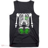 St. Patrick's Day Beer Rib Cage Skeleton Tank Top thumb 0
