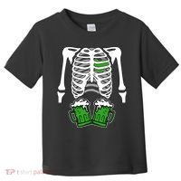 St. Patrick's Day Beer Rib Cage Skeleton Toddler T-Shirt thumb 0