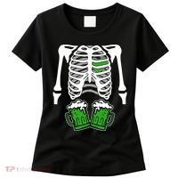 St. Patrick's Day Beer Rib Cage Skeleton Women's T-Shirt thumb 0
