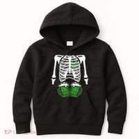 St. Patrick's Day Beer Rib Cage Skeleton Kids Hoodie thumb 0
