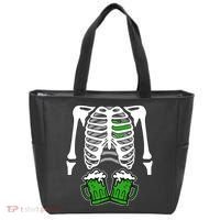 St. Patrick's Day Beer Rib Cage Skeleton Tote Bag thumb 0