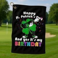 St. Patrick's Day Birthday Golf Towel thumb 1