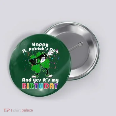 St. Patrick's Day Birthday Button