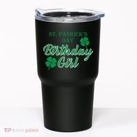 St. Patrick's Day Birthday Girl Tumbler thumb 0