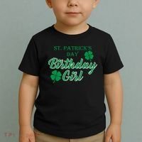 St. Patrick's Day Birthday Girl Toddler T-Shirt thumb 2