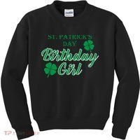 St. Patrick's Day Birthday Girl Kids Sweatshirt thumb 0