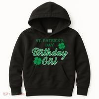 St. Patrick's Day Birthday Girl Kids Hoodie thumb 0