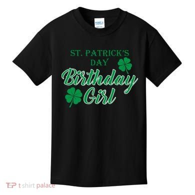 St. Patrick's Day Birthday Girl Kids T-Shirt