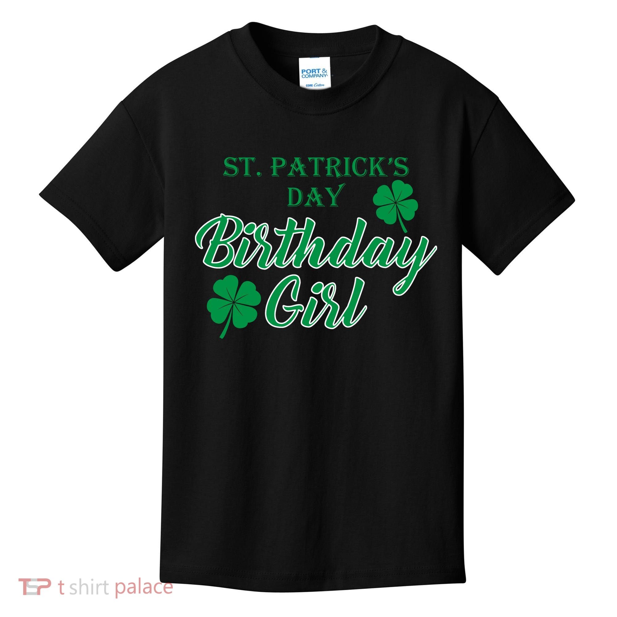 St. Patrick's Day Birthday Girl Kids T-Shirt