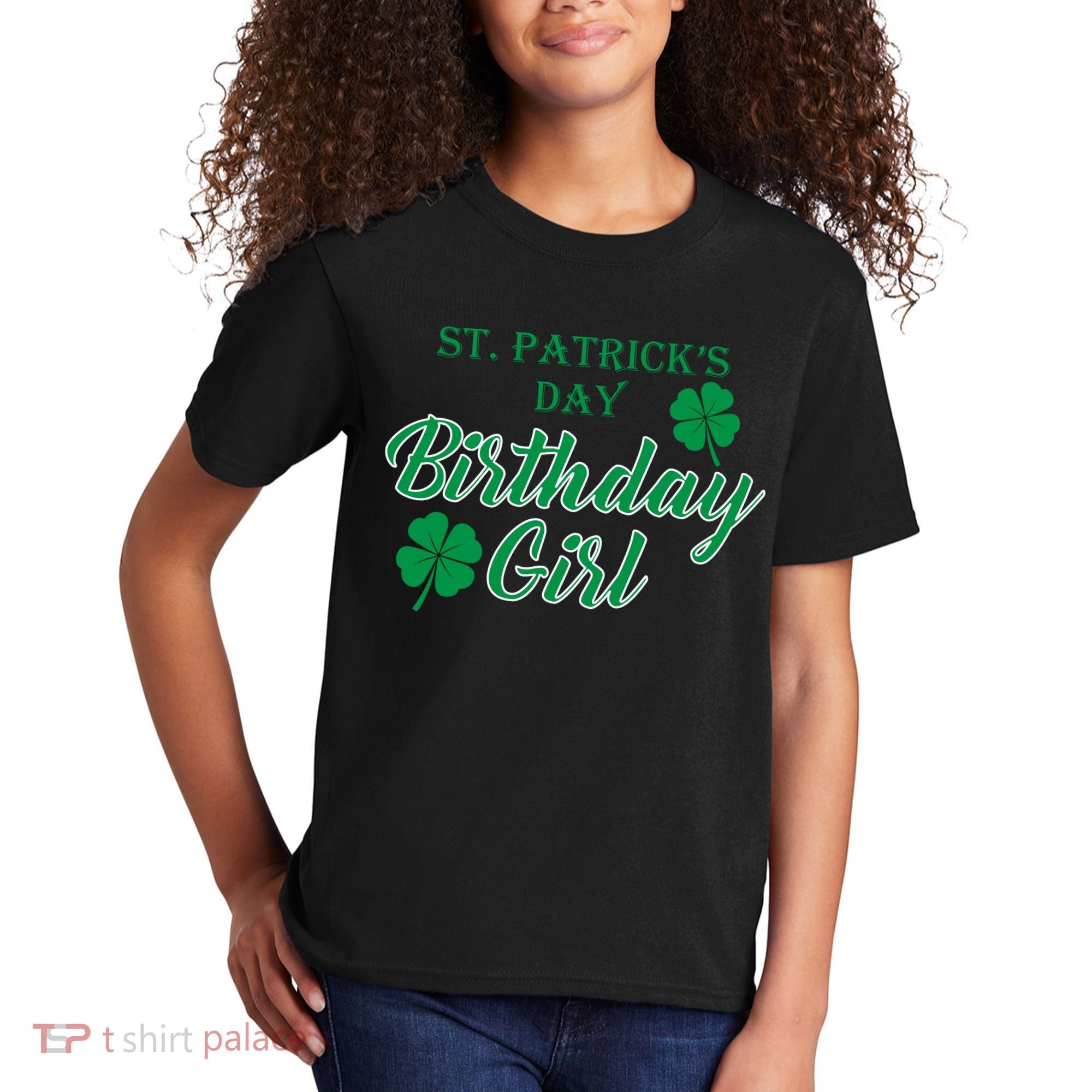 St. Patrick's Day Birthday Girl Kids T-Shirt