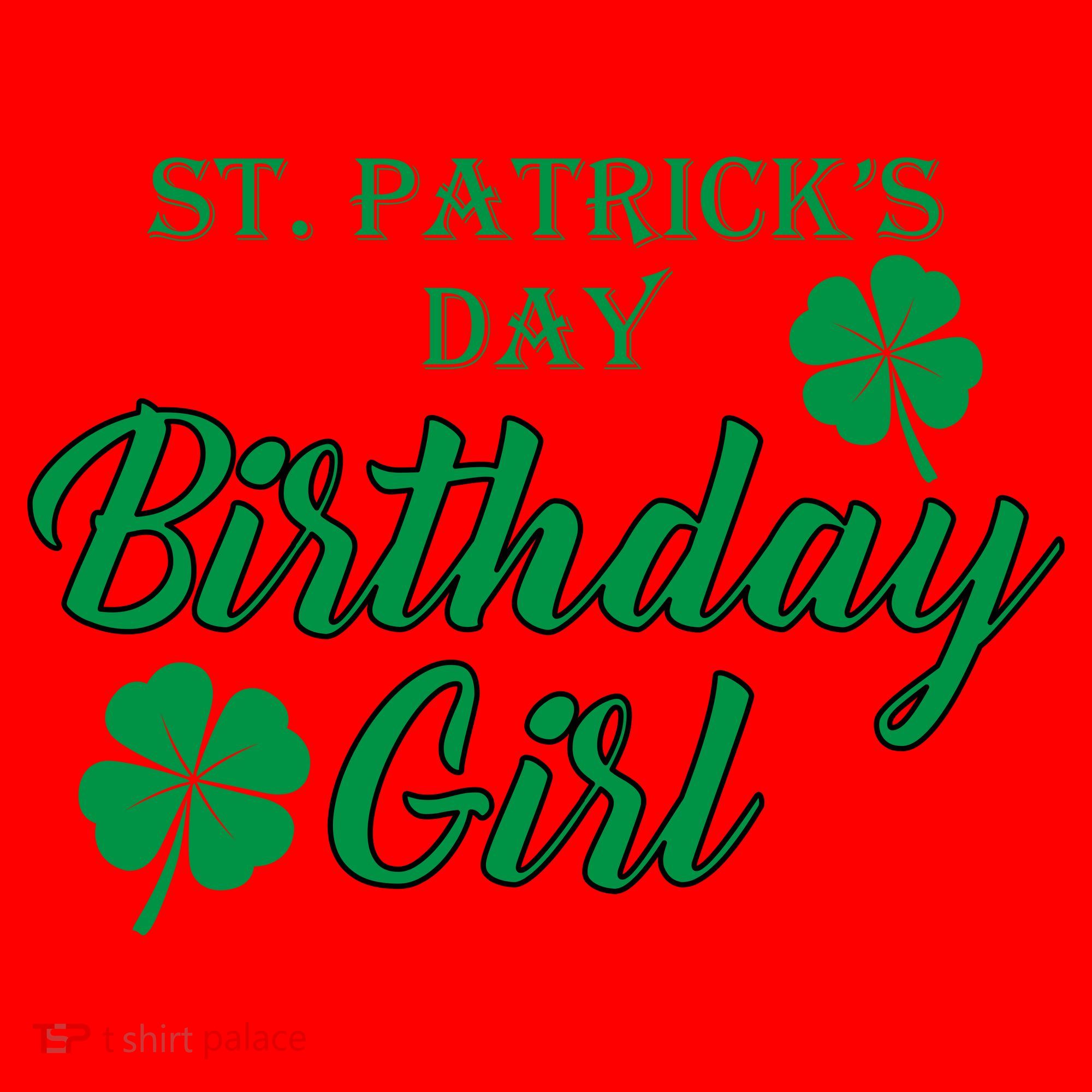 St. Patrick's Day Birthday Girl Santa Hat