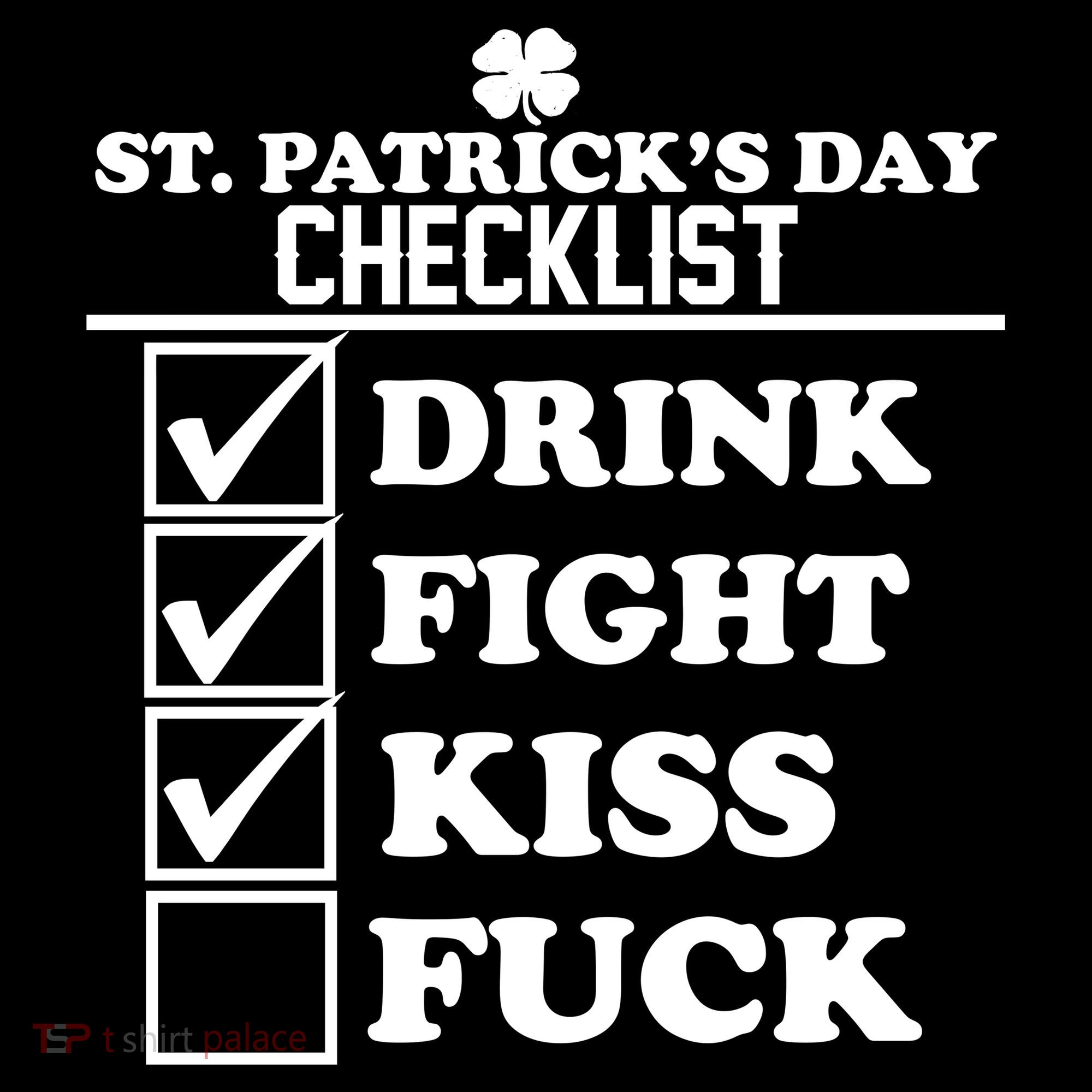 St. Patrick's Day Checklist (Dirty) Doggie Tank