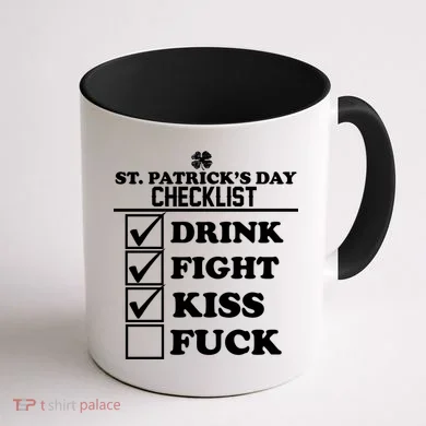 St. Patrick's Day Checklist (Dirty) Coffee Mug back