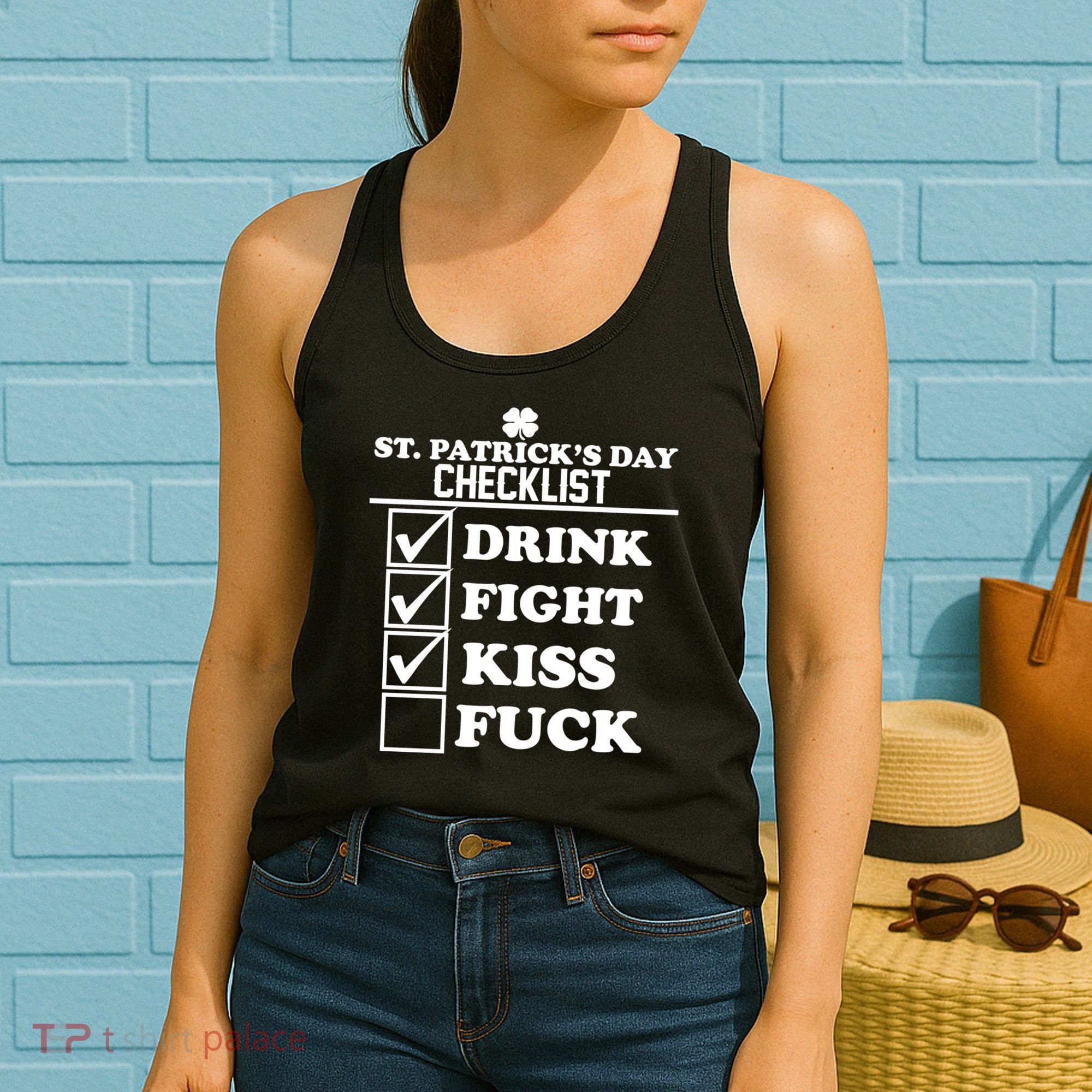 St. Patrick's Day Checklist (Dirty) Women's Tank Top