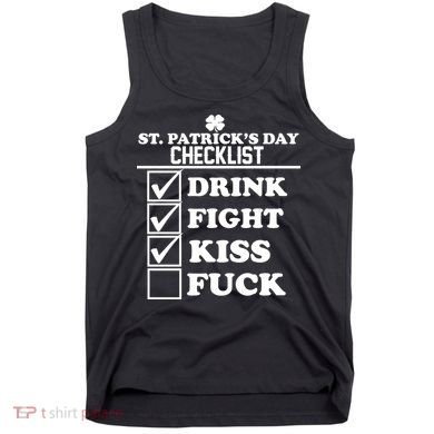 St. Patrick's Day Checklist (Dirty) Tank Top