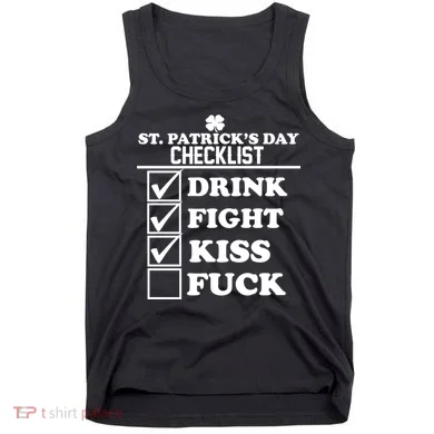 St. Patrick's Day Checklist (Dirty) Tank Top