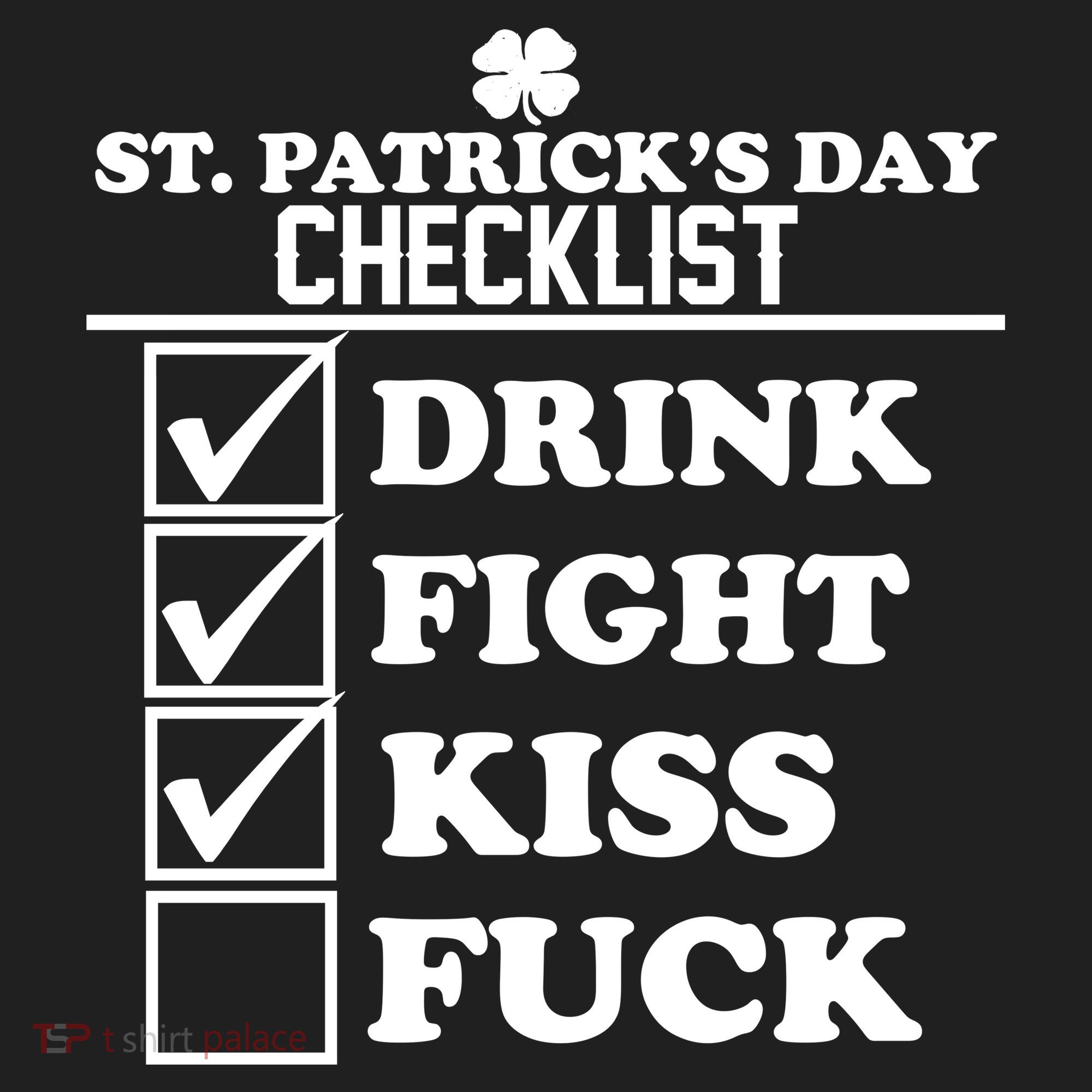 St. Patrick's Day Checklist (Dirty) Golf Towel