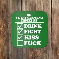 St. Patrick's Day Checklist (Dirty) Coaster thumb 0