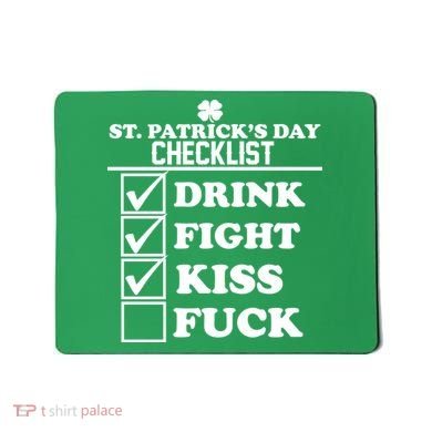 St. Patrick's Day Checklist (Dirty) Mousepad