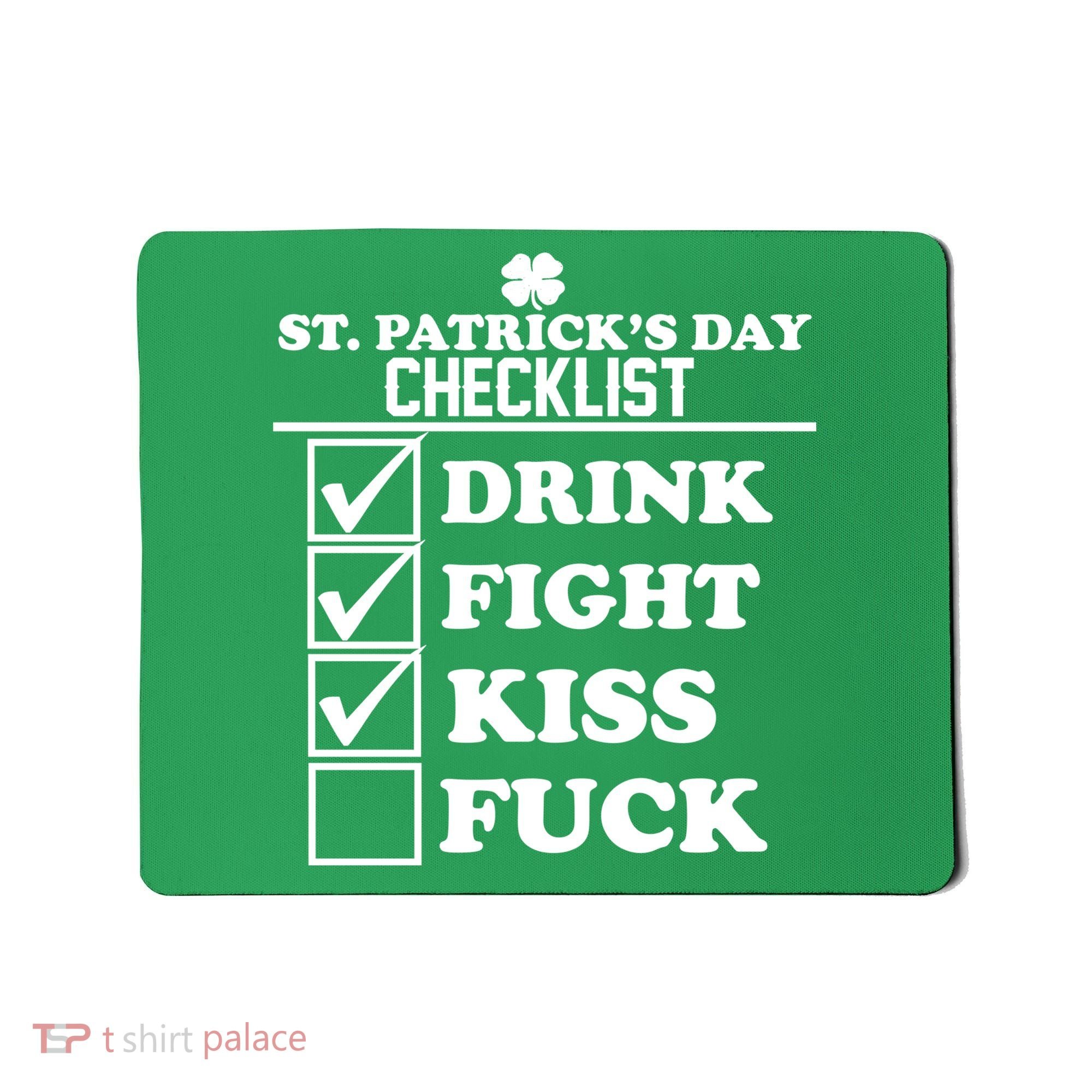St. Patrick's Day Checklist (Dirty) Mousepad