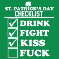 St. Patrick's Day Checklist (Dirty) Women's Long Sleeve Shirt thumb 2
