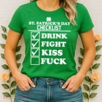 St. Patrick's Day Checklist (Dirty) Women's T-Shirt thumb 2