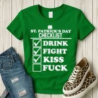 St. Patrick's Day Checklist (Dirty) Women's T-Shirt thumb 3