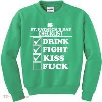 St. Patrick's Day Checklist (Dirty) Kids Sweatshirt thumb 0