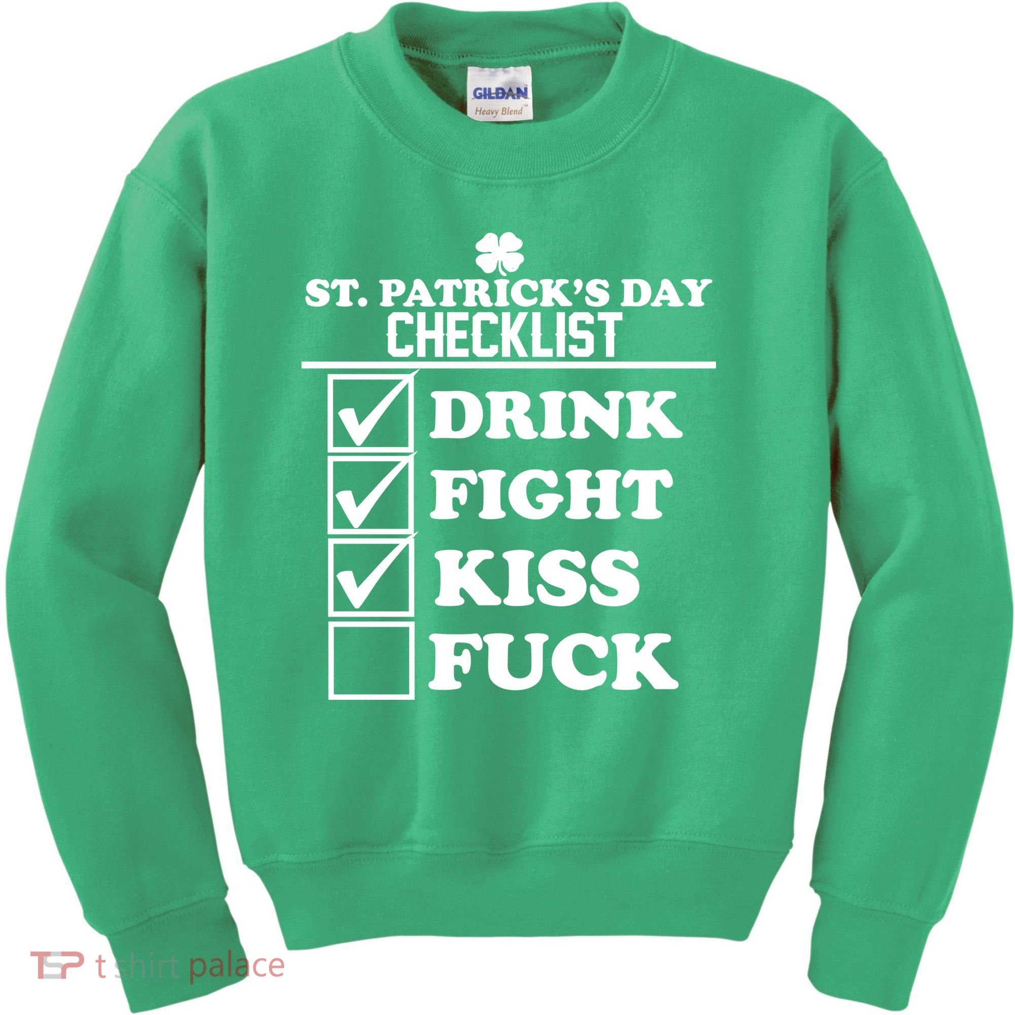 St. Patrick's Day Checklist (Dirty) Kids Sweatshirt