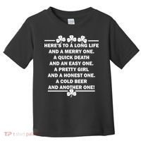 St. Patrick's Day Cold Beer Toast Toddler T-Shirt thumb 0