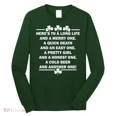 St. Patrick's Day Cold Beer Toast Long Sleeve Shirt