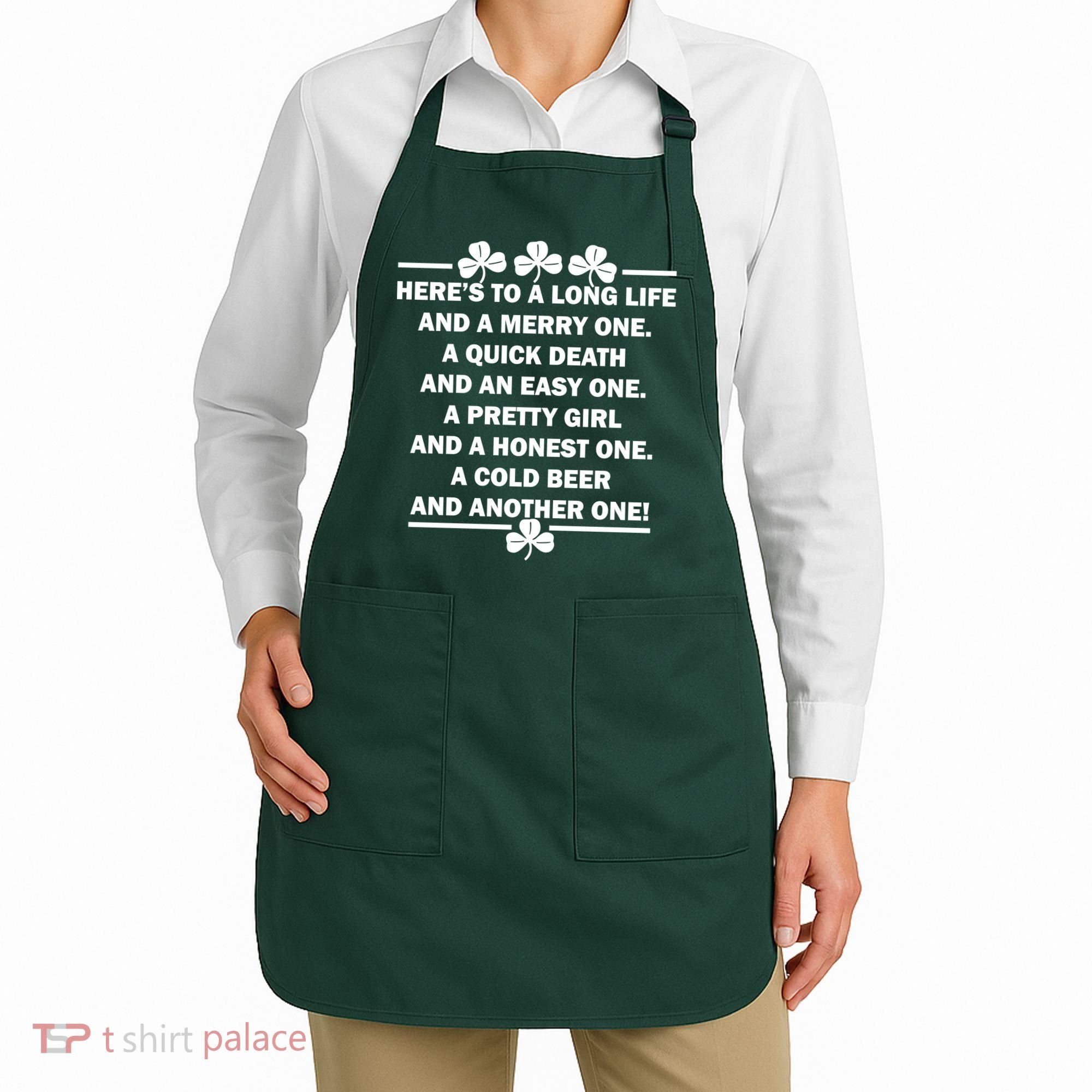 St. Patrick's Day Cold Beer Toast Apron