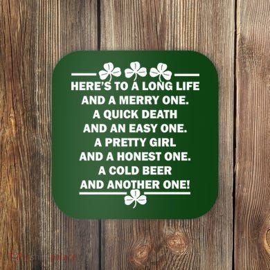 St. Patrick's Day Cold Beer Toast Coaster
