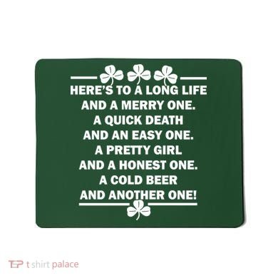 St. Patrick's Day Cold Beer Toast Mousepad