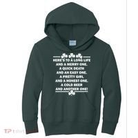 St. Patrick's Day Cold Beer Toast Kids Hoodie thumb 0