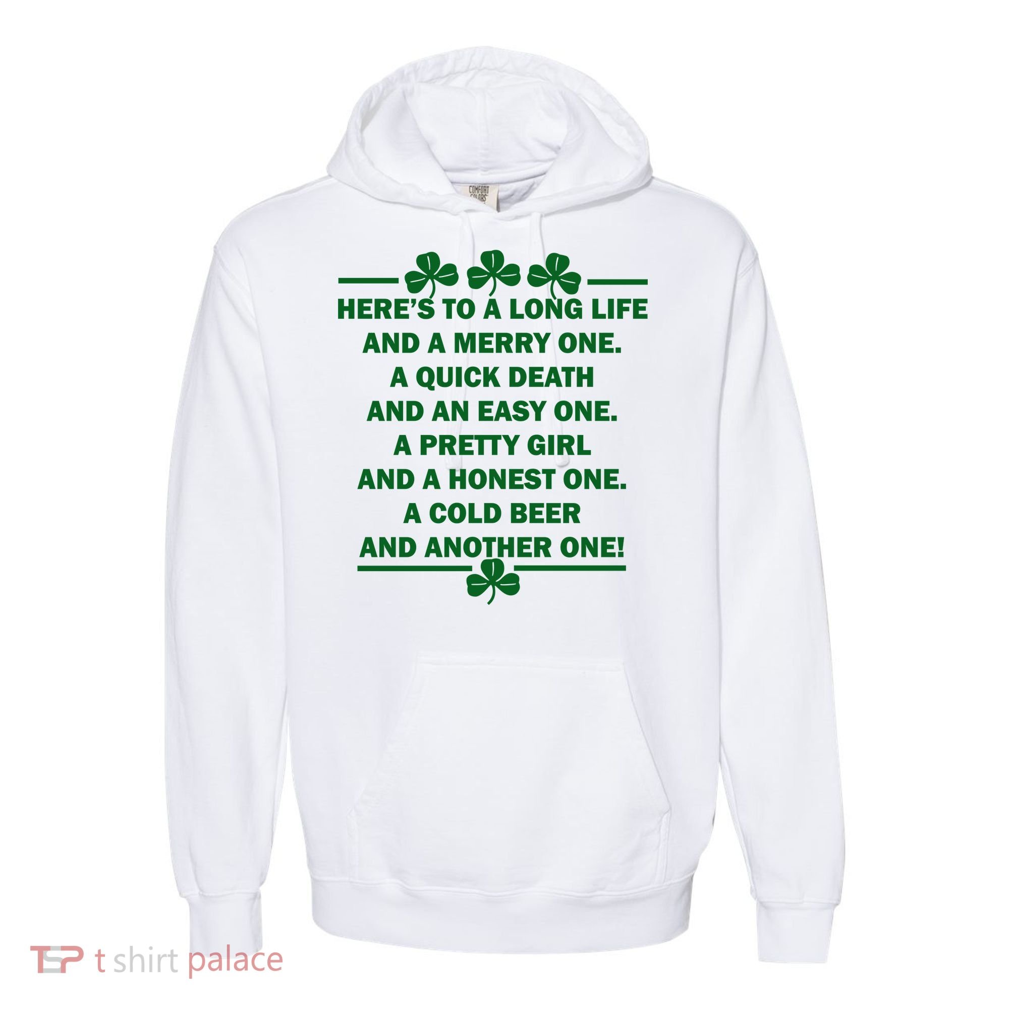 St. Patrick's Day Cold Beer Toast Comfort Colors Garment-Dyed Hooded Sweatshirt