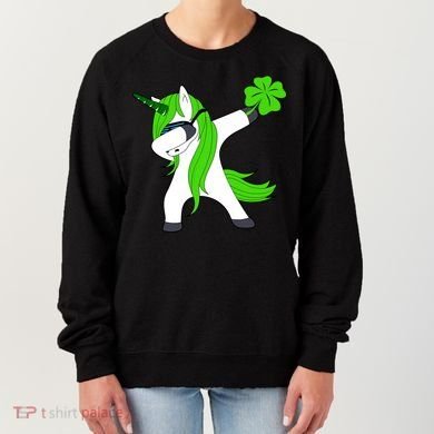 St. Patrick's Day Dabbing Irish Unicorn Women's Sweatshirt