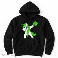 St. Patrick's Day Dabbing Irish Unicorn Hoodie thumb 0