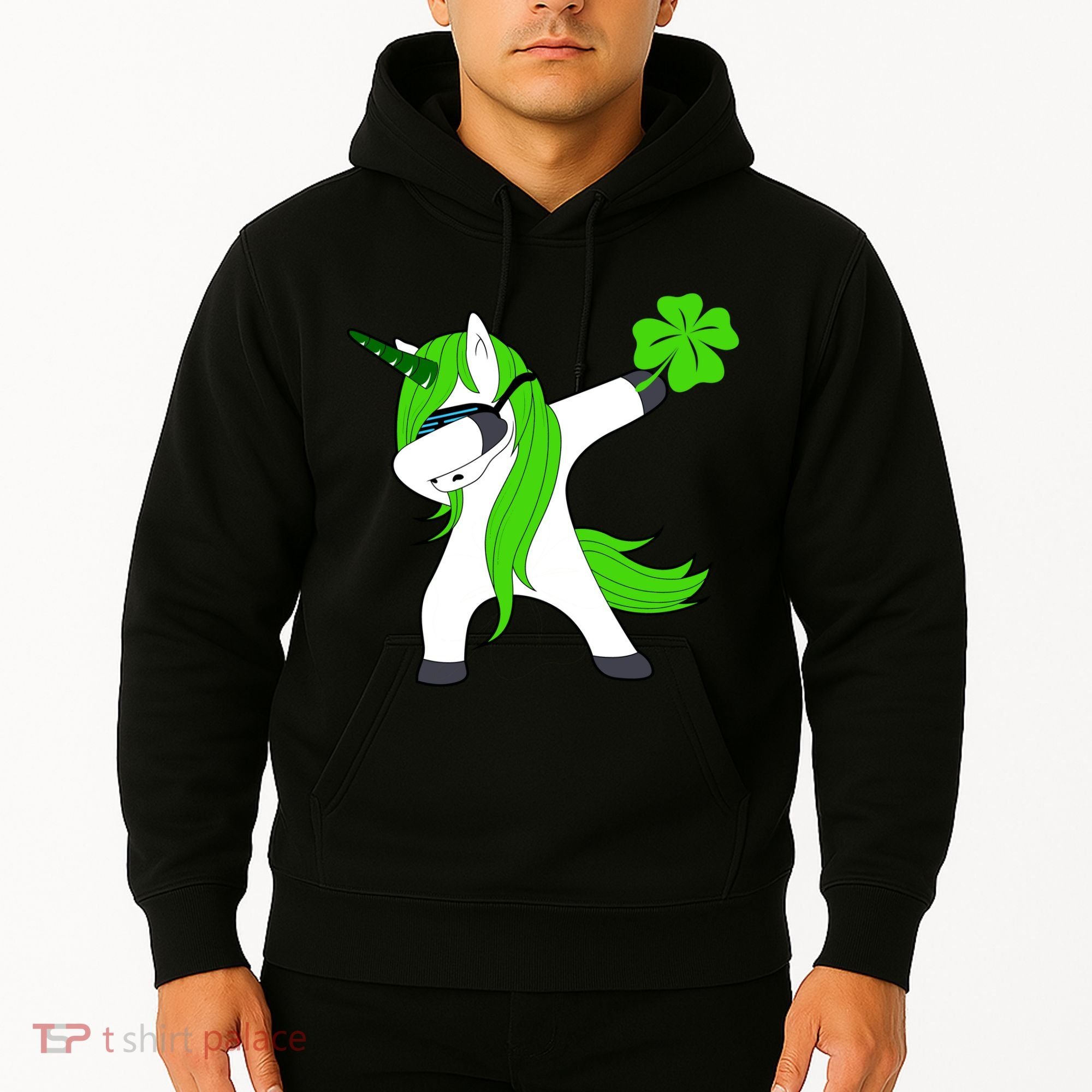 St. Patrick's Day Dabbing Irish Unicorn Hoodie