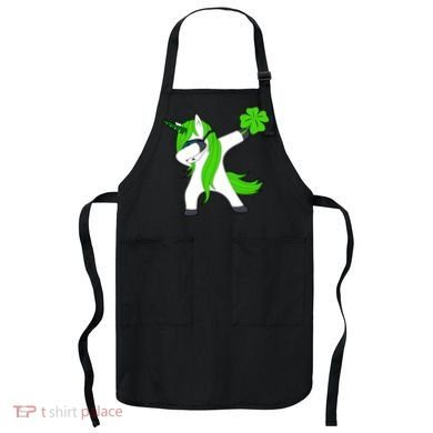 St. Patrick's Day Dabbing Irish Unicorn Apron