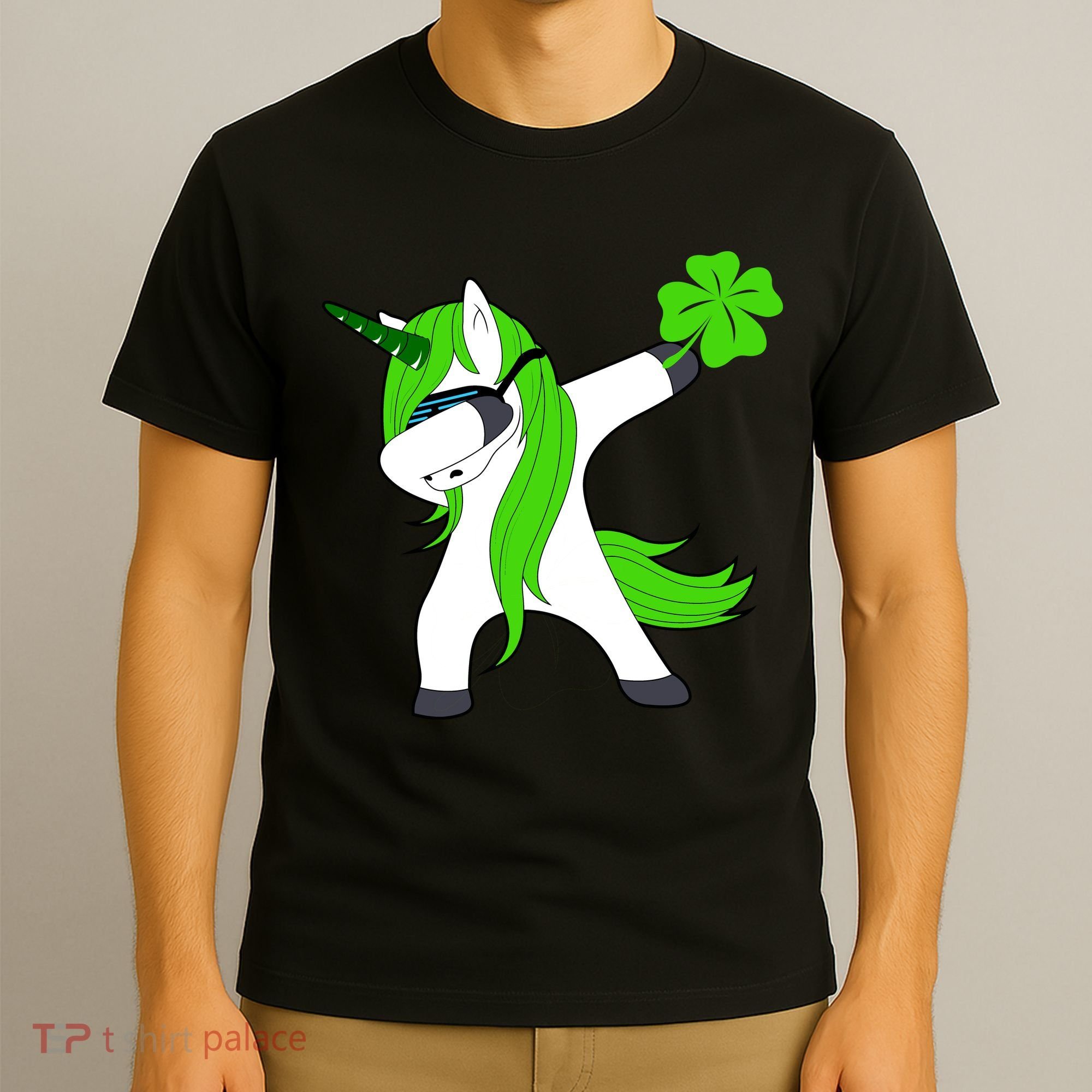 St. Patrick's Day Dabbing Irish Unicorn T-Shirt